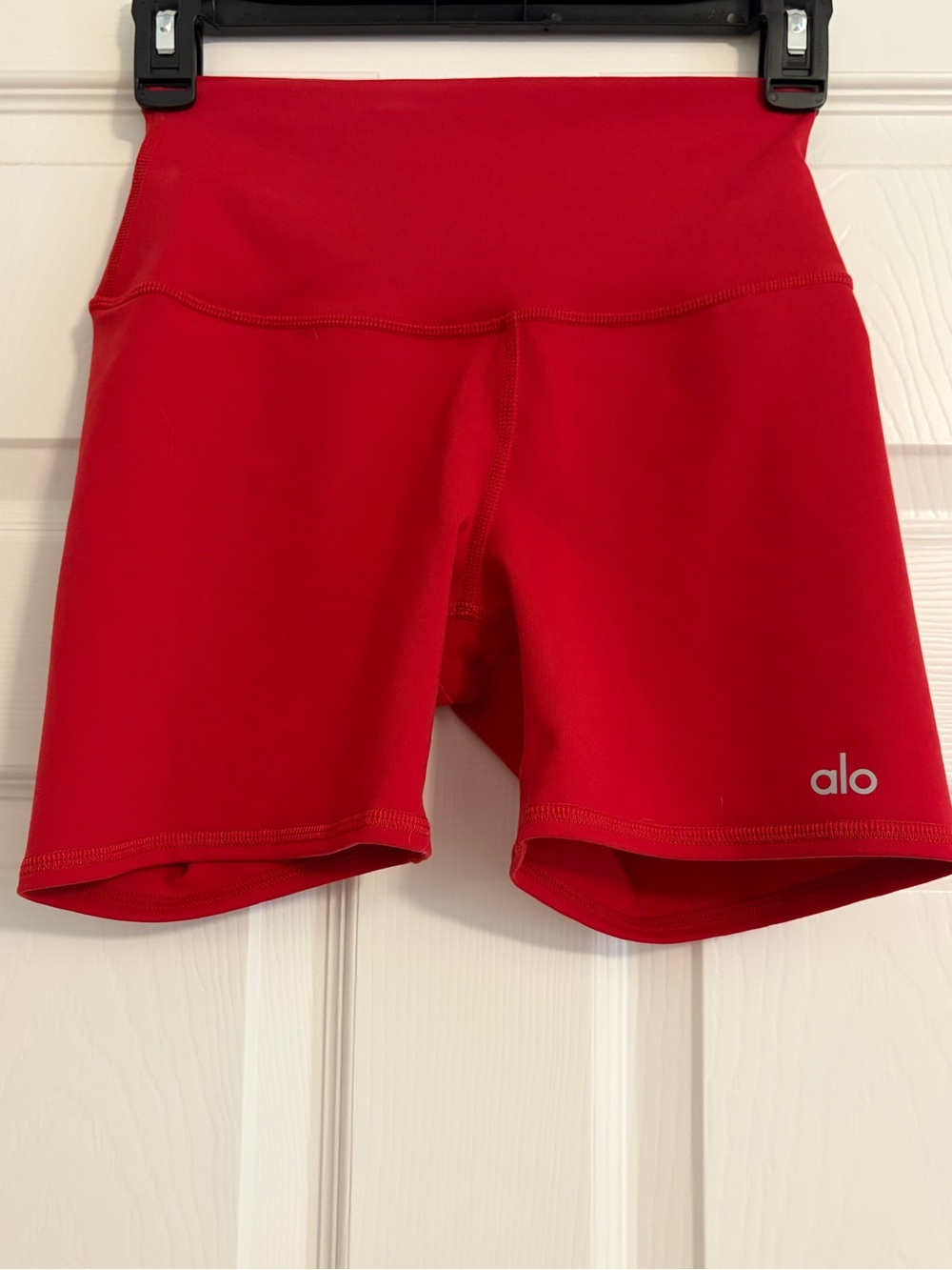 ALO Yoga High-Rise Red Bike Shorts